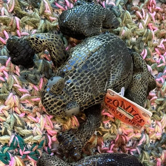 Pair of Russ Berrie Earth Zone Zonies Flemington Bean Bag Frogs with Tags - Picture 11 of 13